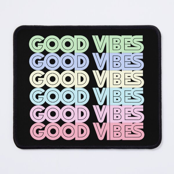 Item preview, Good vibes quote saying Pastel bold designed and sold by NerdnGeekshop.