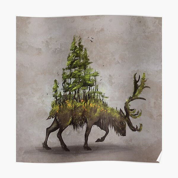 Forest Deer Poster
