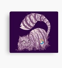 Inside wonderland (cheshire cat) Canvas Print