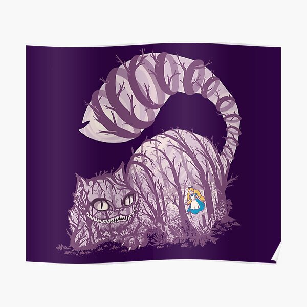 Inside wonderland (cheshire cat) Poster