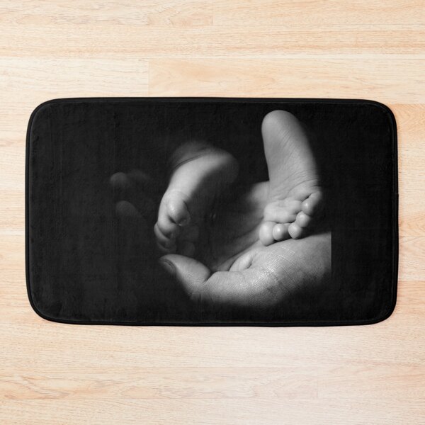 Item preview, A new born baby - tiny feet - black and white minimalism fine art       designed and sold by Bob-Moon-Art.