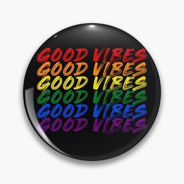 Item preview, Painted font Good vibes quote pride colors  designed and sold by NerdnGeekshop.