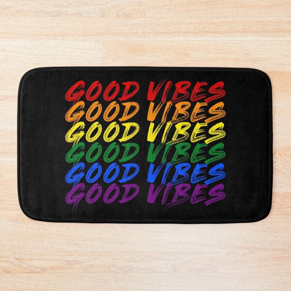 Item preview, Painted font Good vibes quote pride colors  designed and sold by NerdnGeekshop.