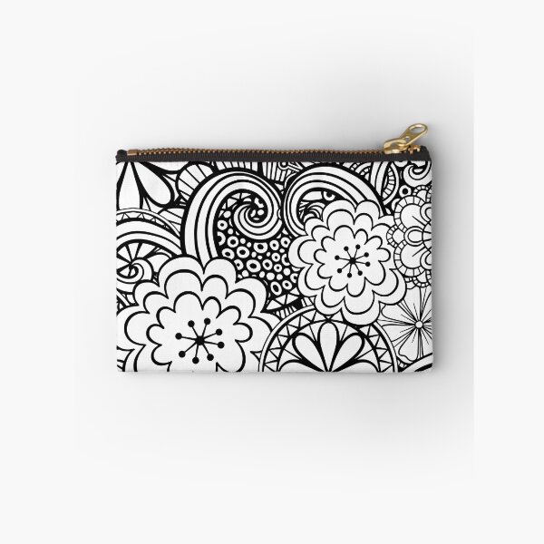 Item preview, Ornate Folk Art Floral Line Drawing Pattern designed and sold by Prawny.