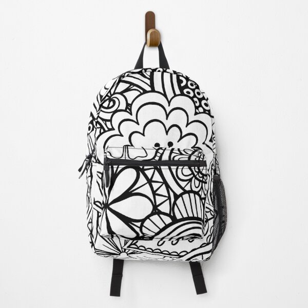 Item preview, Ornate Folk Art Floral Line Drawing Pattern designed and sold by Prawny.