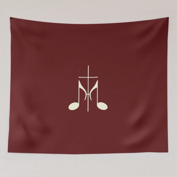 Item preview, Gospel music note with cross (white color) designed and sold by lisaberton.