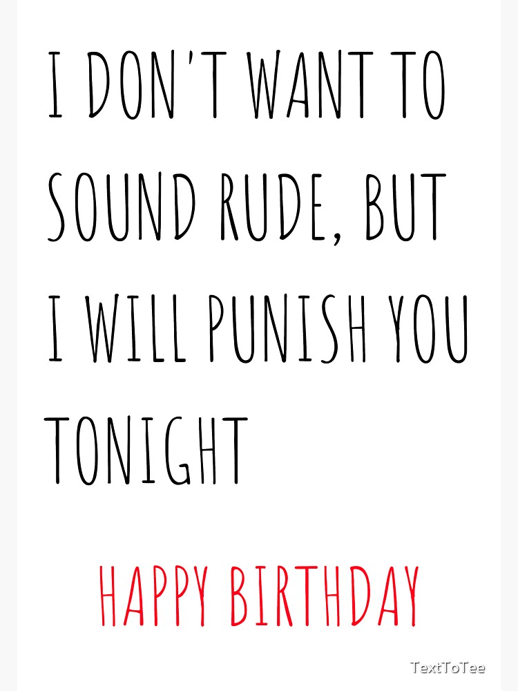 Funny Naughty Dirty Happy Birthday Gift and Card Ideas for her