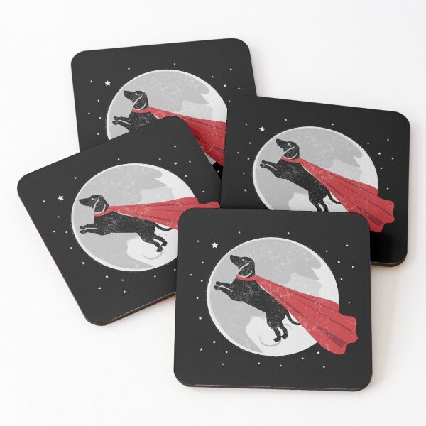 Item preview, Dachshund Flying at night and Moon designed and sold by Raju-Creative.