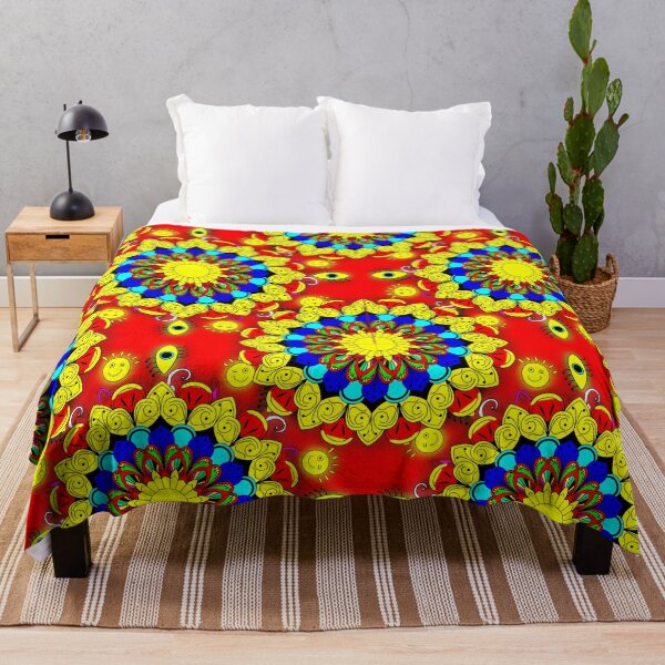Item preview, Vivid Happy colourful psychedelic pattern  designed and sold by TipTopTapo.