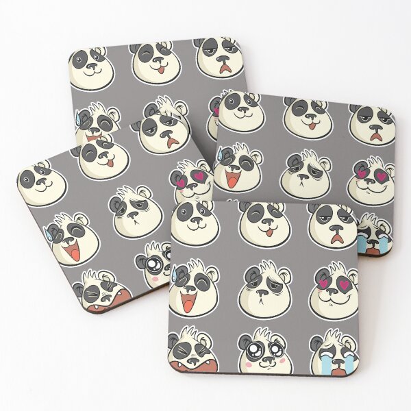 Item preview, cute panda face art pack (hand drawn) designed and sold by Slaystyle.