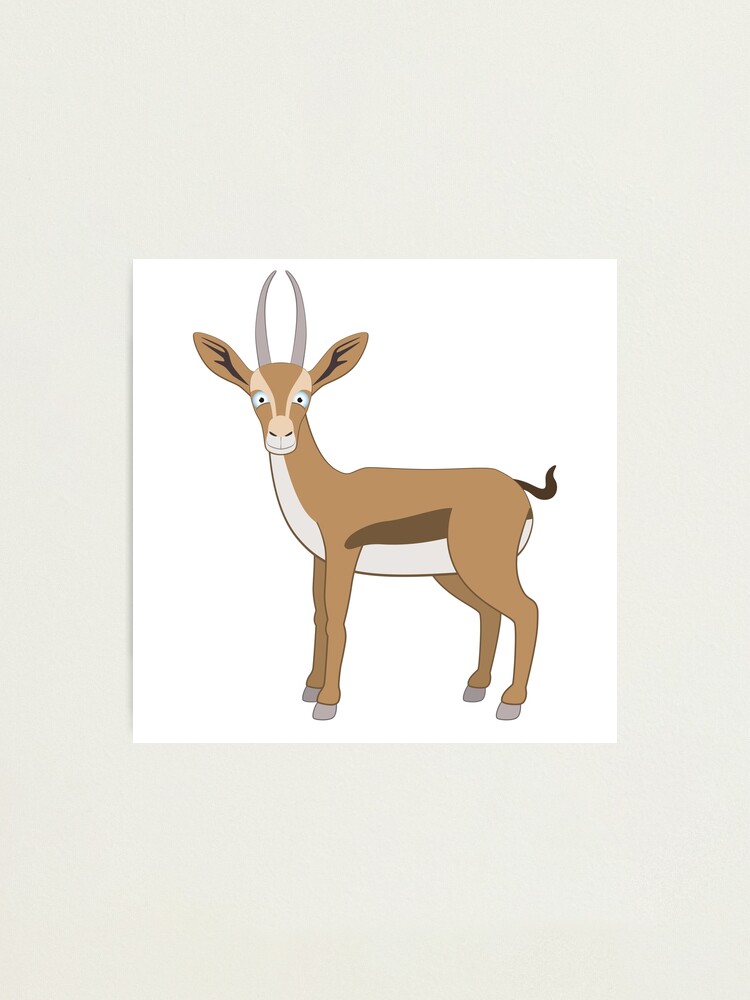 Cute Cartoon Gazelle Photographic Print By Berlinrob Redbubble