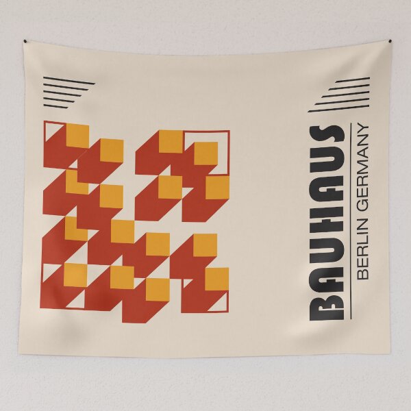 Item preview, Bauhaus - Retro / Art Deco architecture discipline from Berlin, Germany - Available in posters, etc - Rust Blocks Random designed and sold by ArcFoundationCo.