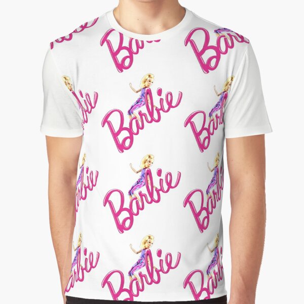 Barbie - Logo Pink Glitter Transfer - Women's Short Sleeve Graphic T-Shirt, Size: 2XL, White