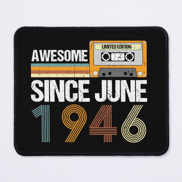 Item preview, Awesome Since June 1946 | Vintage 1946 Birthday | 76nd Birthday Gift  designed and sold by AMINE  ★★★★★.