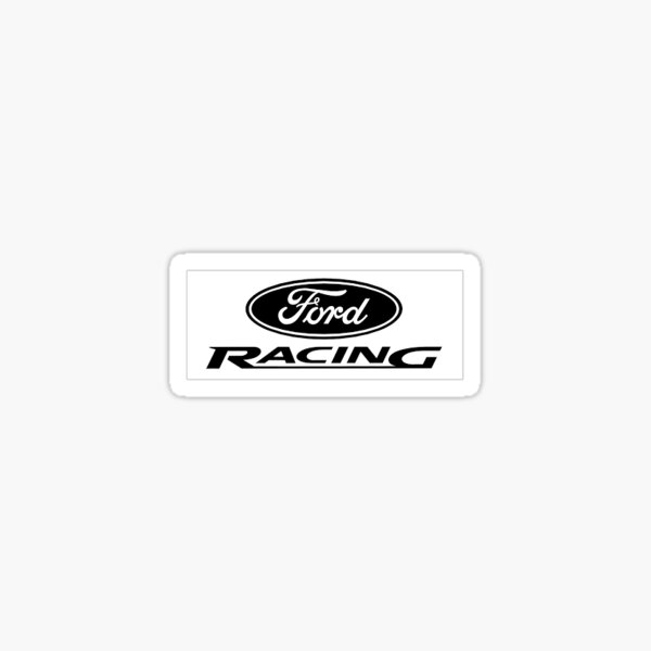 ford racing (black and white) Sticker