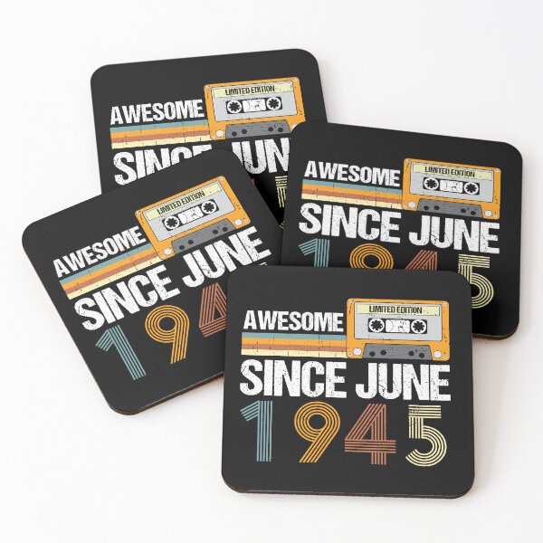 Item preview, Awesome Since June 1945 | vintage 1945 birthday | 77nd Birthday Gift  designed and sold by AMINE  ★★★★★.