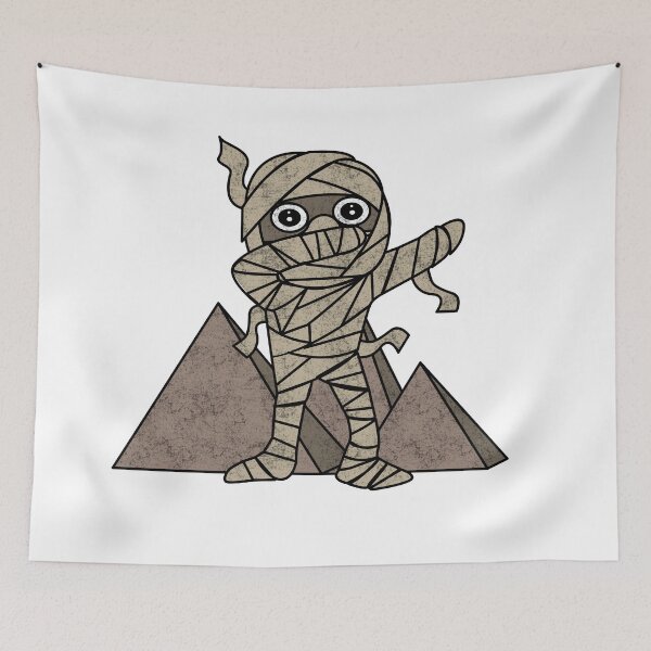 Item preview, Egyptian Mummy Dabbing Design in front of Pyramids designed and sold by Raju-Creative.