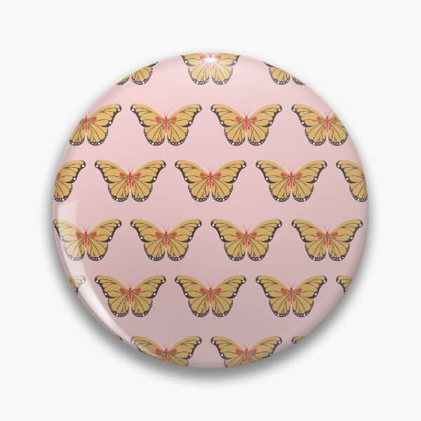 Item preview, Delicate pink and yellow monarch butterfly pattern designed and sold by Thegentleshop.
