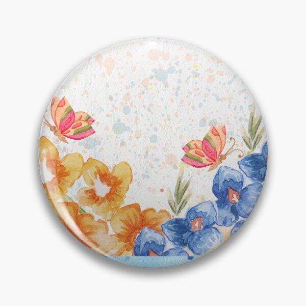 Item preview, Flowers and butterflies watercolor designed and sold by moxdesign.