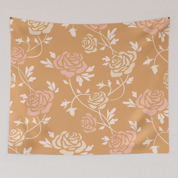 Item preview, Antique Roses Pattern Caramel designed and sold by nouveaudecor.