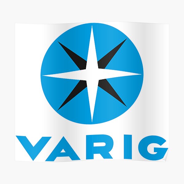 Varig Airlines Brazil Logo Poster By Peteroldfield Redbubble