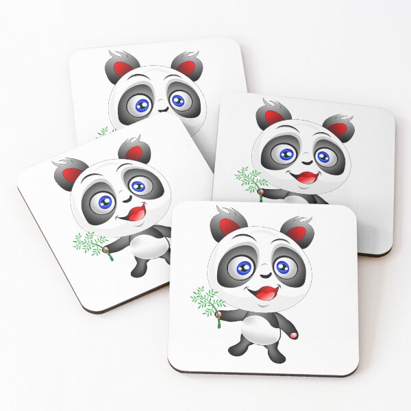Item preview, Baby panda cartoon holding bamboo illustration designed and sold by ZieProject.