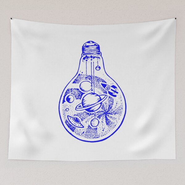Item preview, Light Bulb with Galaxy, planets and rockets designed and sold by Aestheticianpro.