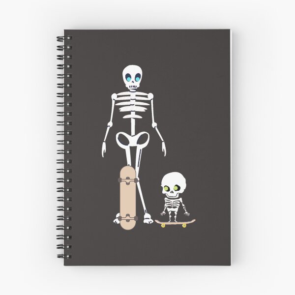 Item preview, Skeleton duo skatboarding pattern designed and sold by LukjanovArt.