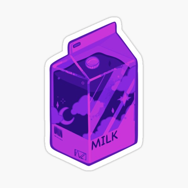 Milk Carton, Holographic Sticker, Handmade Sticker, Stickers, Kawaii M –  littlepaperies