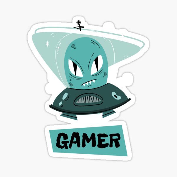 Item preview, Gamer with Evil Alien in a Spaceship designed and sold by PRIVARSHU.