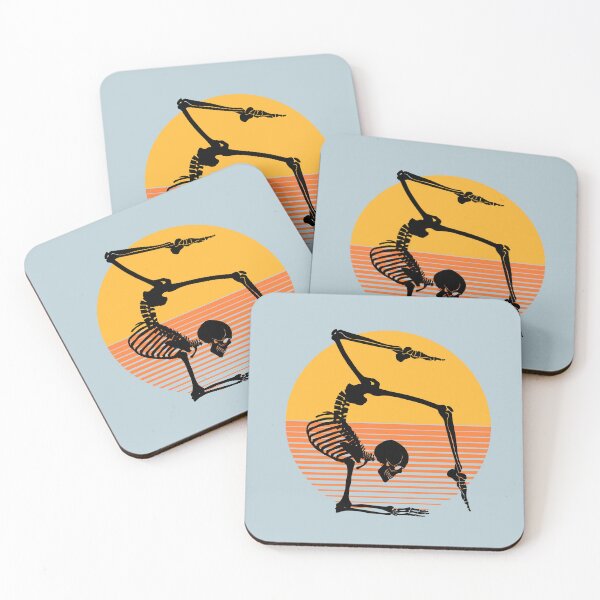 Item preview, Funny Meditating Skeleton Yoga Sunset, Halloween, meditation, Zen | designed and sold by Boom-llqb.