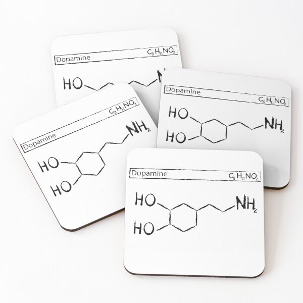 Item preview, Dopamine Molecule T-Shirt Essentials- Chemistry Gift (white background) designed and sold by NotUrAverageART.