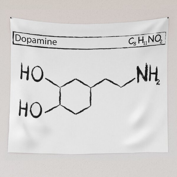 Item preview, Dopamine Molecule T-Shirt Essentials- Chemistry Gift (white background) designed and sold by NotUrAverageART.