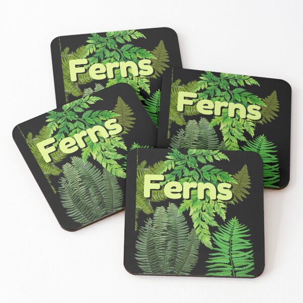 Item preview, Varieties Of Green Ferns Digital Collage Design designed and sold by EarthArtDesigns.