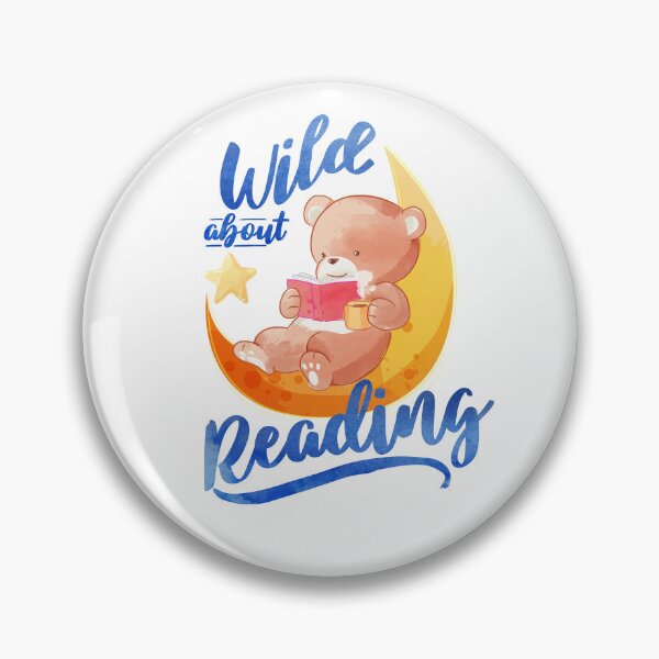 Item preview, Wild About Reading, Cute Bear On The Moon Reading a Book designed and sold by SKivinta.