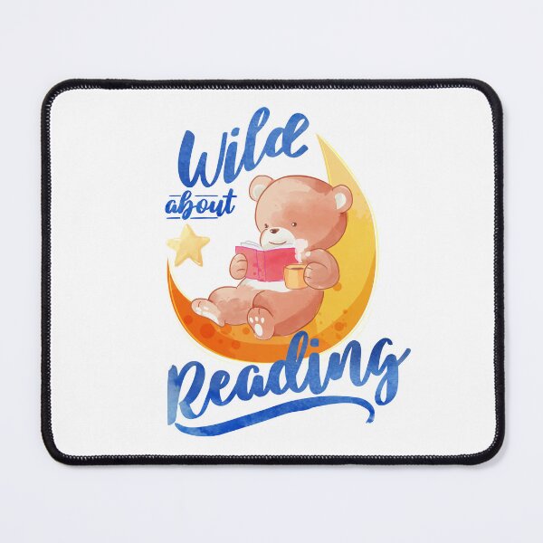Item preview, Wild About Reading, Cute Bear On The Moon Reading a Book designed and sold by SKivinta.