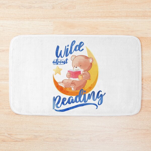 Item preview, Wild About Reading, Cute Bear On The Moon Reading a Book designed and sold by SKivinta.