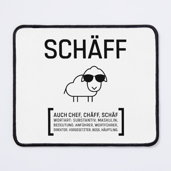 Item preview, SCHÄFF CHEF CHÄFF BOSS gift designed and sold by catsandmore.