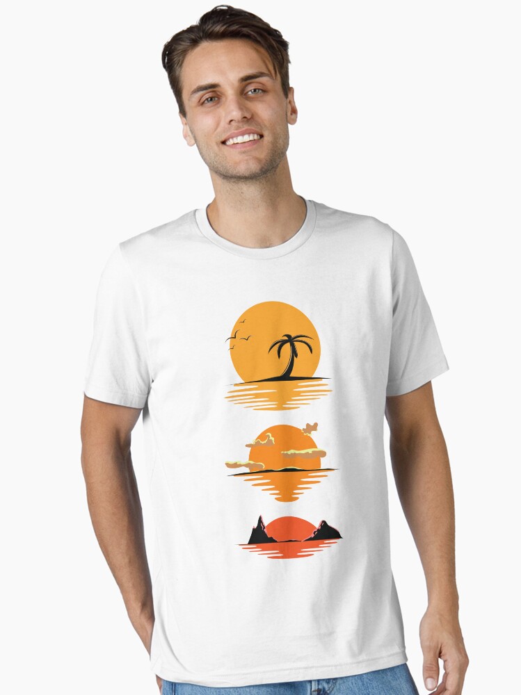 Aperçu 2 sur 7. T-shirt essentiel avec l'œuvre De nombreuses terres sous un même soleil créée et vendue par CAT-LUVERS.