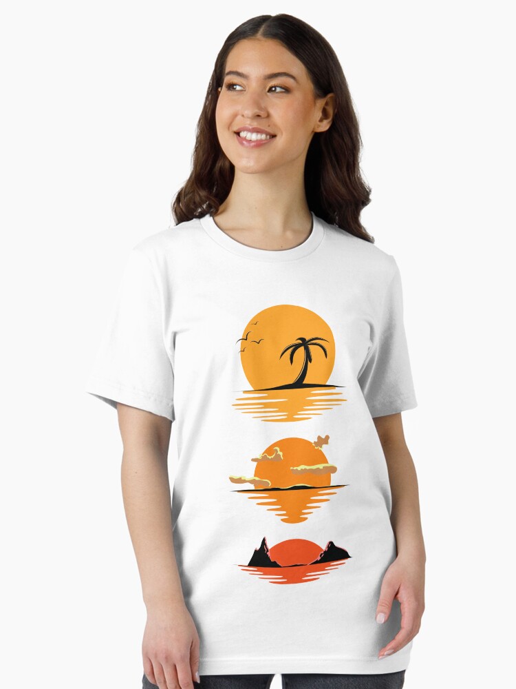 Aperçu 1 sur 7. T-shirt essentiel avec l'œuvre De nombreuses terres sous un même soleil créée et vendue par CAT-LUVERS.