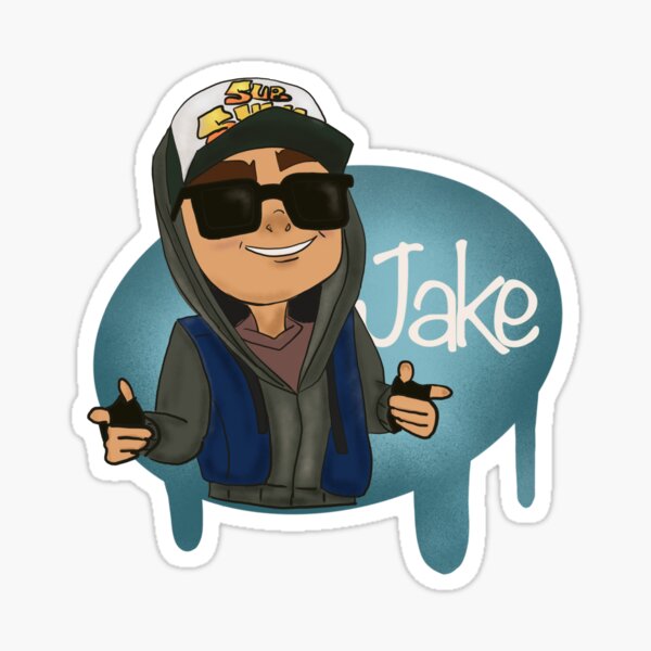 Retro Badge Subway Surfers Jake