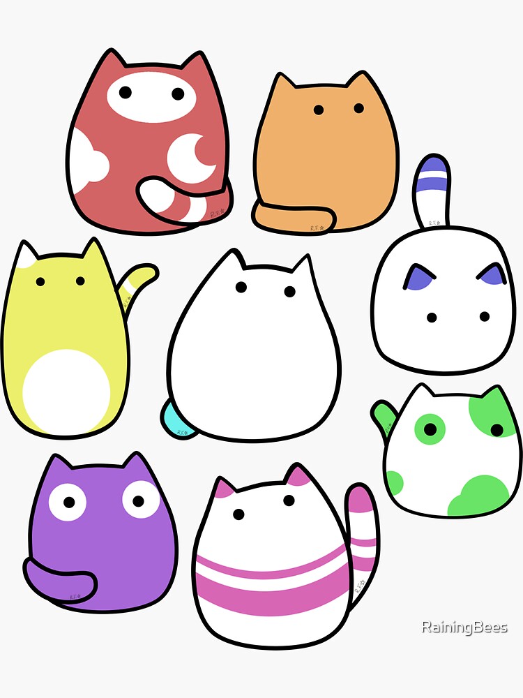 Colorful Cats Itsy Bitsy Stickers