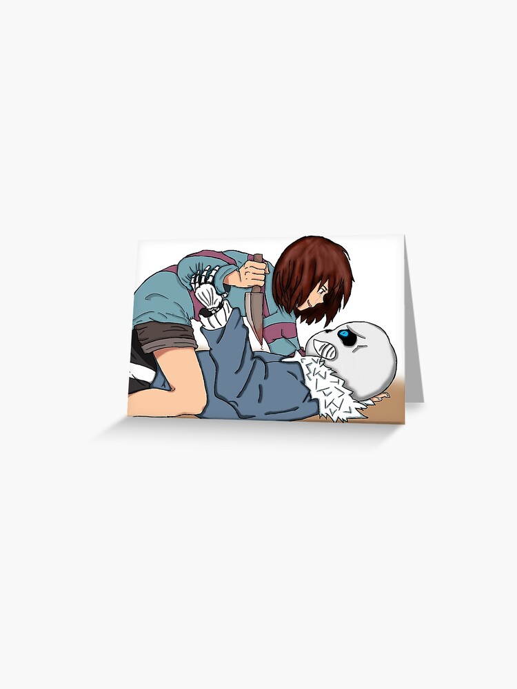 Frisk Y Sans Undertale Greeting Card By Mushizng Redbubble