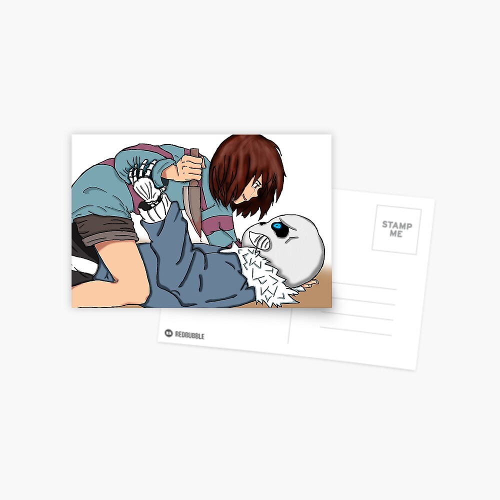 Frisk Y Sans Undertale Greeting Card By Mushizng Redbubble