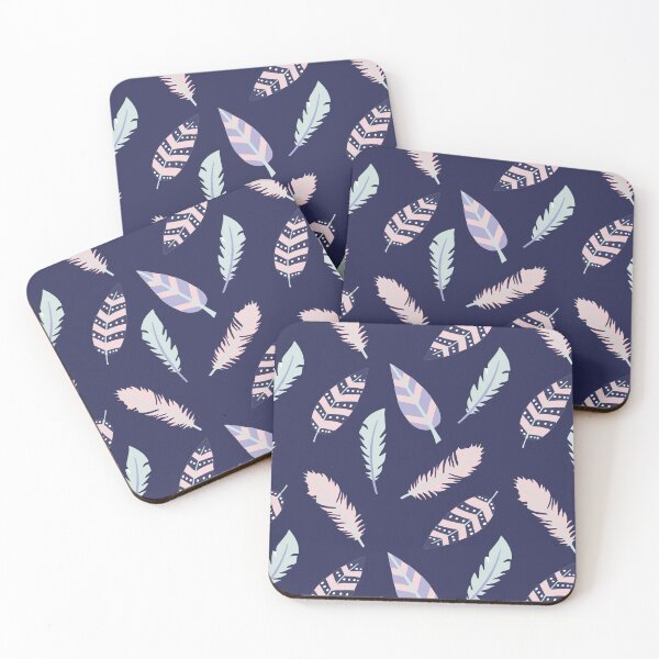 Item preview, Falling Feathers (Navy) designed and sold by HelenaRoberts1.