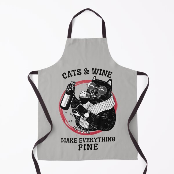 Item preview, Cats and Wine make everything fine Cats And Wine Saying designed and sold by SweetbeStore.