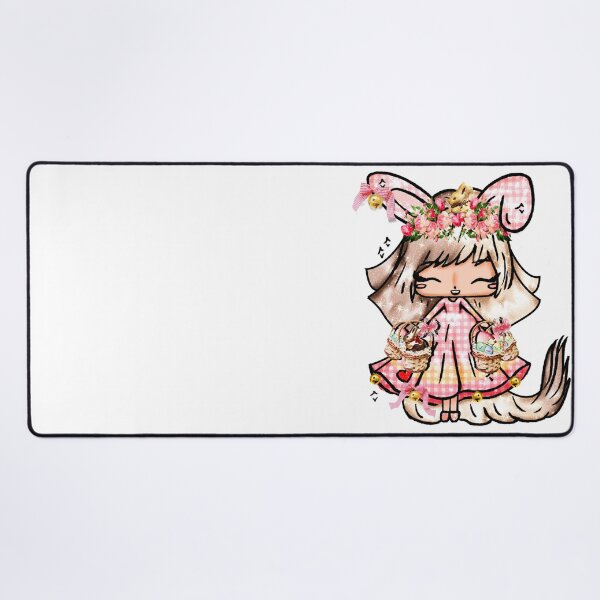 Item preview, Cute Chibi Easter Bunny Pink Plaid Spring Kawaii designed and sold by Jolly-Yosei.