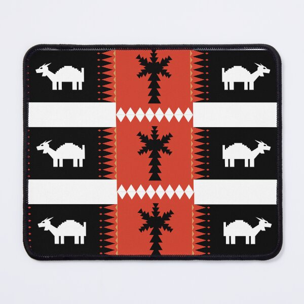 Item preview, Simplified Sadu Pattern Animal Rectangle with Palm Tree Square designed and sold by Scopestor.