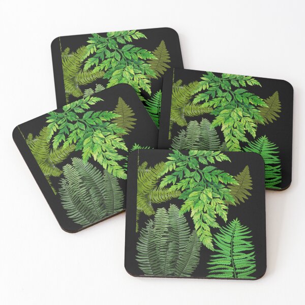 Item preview,  Varieties Of Green Ferns Pattern Digital Collage Design designed and sold by EarthArtDesigns.