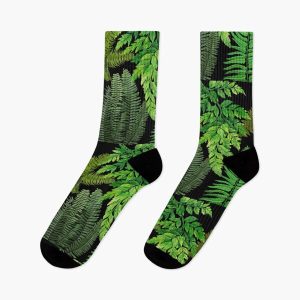 Item preview,  Varieties Of Green Ferns Pattern Digital Collage Design designed and sold by EarthArtDesigns.